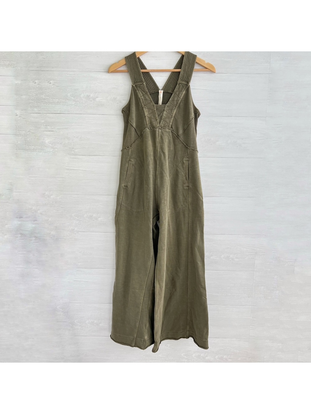 Daily Practice Urban Outfitters XXSP Olive French Terry Wide Leg Jumpsuit